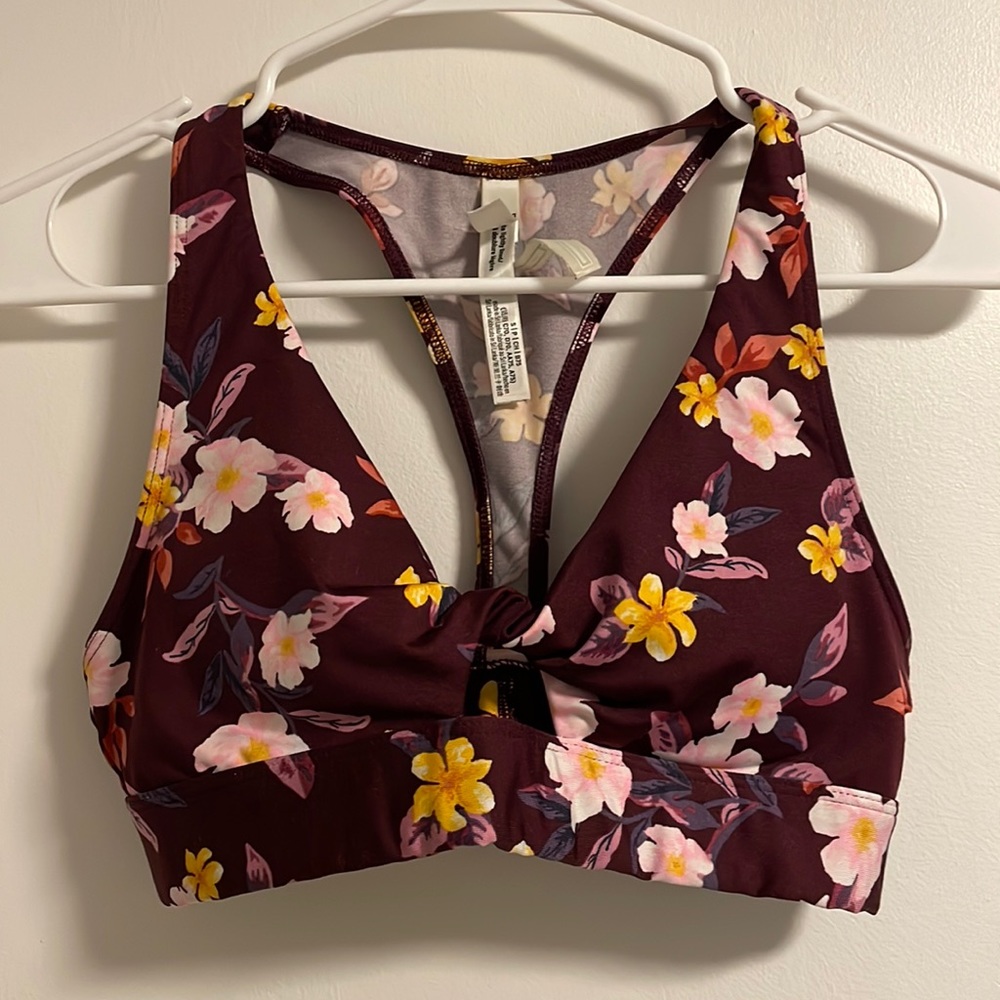 Pink sports bra